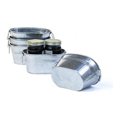 6  galvanized bowl oval by876 1 wholesale metal containers tubs 6