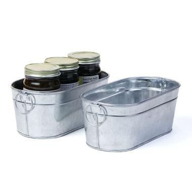 8  oval small tub galvanized by877 1 wholesale metal containers tubs