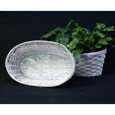 15  bamboo double planter bo754 1w handles bowls trays