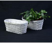 15  bamboo double planter bo754 1w handles bowls trays