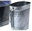 7  vintage oval bucket white stripes by107 1 wholesale metal containers