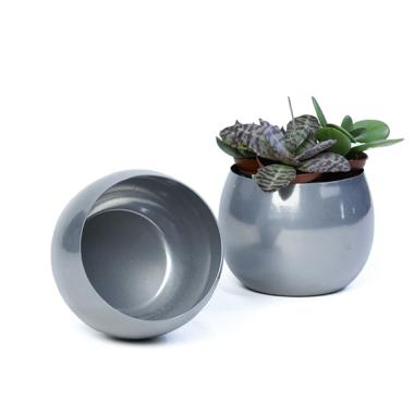 solid iron bubble bowl silver finish by203 1 wholesale metal containers