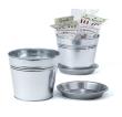6  tin pot saucer galvanized by206 1 wholesale covers