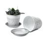 tin pot saucer antique white by204 1w wholesale metal containers pails