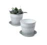 tin pot saucer antique white by204 1w wholesale metal containers pails