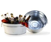 14  galvanized round bowl by21 1 wholesale metal containers tubs 13
