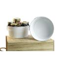 8  round tin tub white by18 1w wholesale metal containers tubs