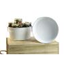 8  round tin tub white by18 1w wholesale metal containers tubs