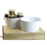 8  round tin tub white by18 1w wholesale metal containers tubs