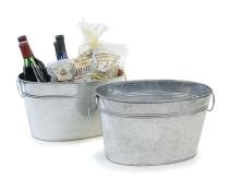 14  oval deep tub galvanized by24 1 wholesale metal containers