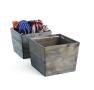 sq top wooden planter farmhouse blue pd480 1 handles bowls
