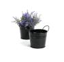 5  tin pot painted black by03 1blk wholesale metal containers pails