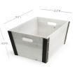 large rect wooden crate white wash black td479 1w handles