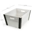 large rect wooden crate white wash black td479 1w handles