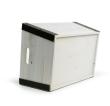 large rect wooden crate white wash black td479 1w handles