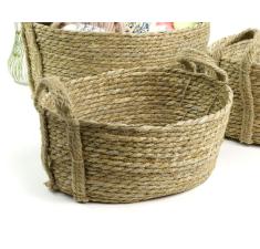 rush seagrasstwine storage bin natural small bp129 1sm ovals wholesale basket containers