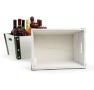 rect wooden crate white wash black medium td478 1w handles