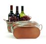 12  tin oval tub copperverdigris finish by14 1ver wholesale metal containers