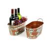 12  tin oval tub copperverdigris finish by14 1ver wholesale metal containers