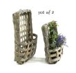 woodchip wall basket decor grey wash s2 wd340 2 wholesale baskets