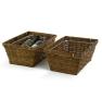 12 inch stained bamboo rectangle tray to717 1s handles bowls