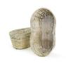 large bamboo peanut shape white wash tray bo418 1w handles