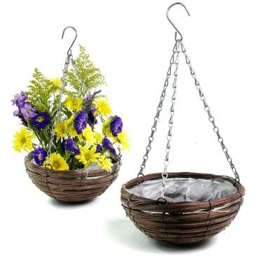 woodchip strip hanging basket stained hd34 1s wholesale wall baskets