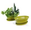 975  oval biodegradable tray yellow pe05 1y handles bowls