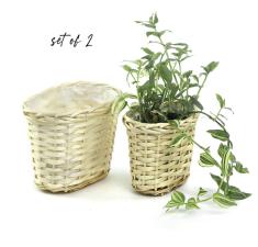 willow oval deep tray set 2 pw23 handles