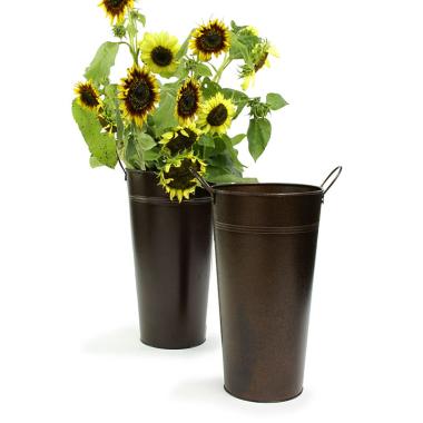 french bucket powder coated brown by886 1br wholesale metal containers market