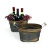 oval metal tub 10  wood handles burnt copper by20 1cbt wholesale