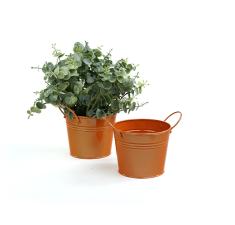 5  tin pot orange by03 1or wholesale metal containers pails pots