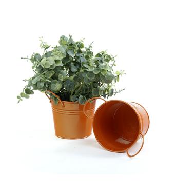 5  tin pot orange by03 1or wholesale metal containers pails pots