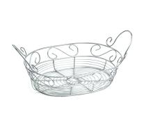 wire oval bowl silver finish by881 1 wholesale containers