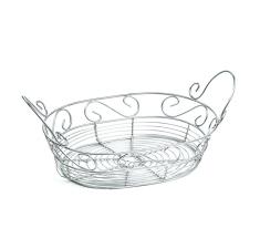 wire oval bowl silver finish by881 1 wholesale containers