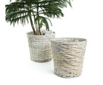 rattan pot cover 8  white wash pr08 1w wholesale