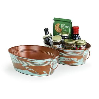 oval copper verdigris tub by878 1ver wholesale metal containers tubs 13