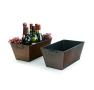14  rectangle tin tray rust finish ty35 1rst wholesale metal containers