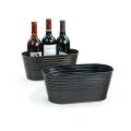 12  tin oval tub brown rust finish by12 1rst wholesale metal containers