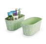 12  tin oval tub sage green by12 1gr wholesale metal containers