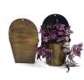 tin half bucket wall basket antique brown wy79 1 wholesale metal containers