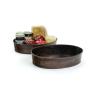 12  tin oval low bowl antique brown ty59 1br wholesale metal containers