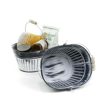 ribbed tin oval shop vintage blackwhite by213 1 wholesale metal containers