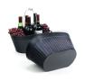 ribbed tin oval shop brushed black by671 1 wholesale metal containers