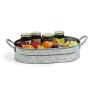 tin oval tray galvanized side handle ty50 1 handles