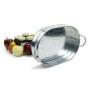 tin oval tray galvanized side handle ty50 1 handles