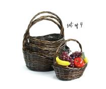 willow oval boat shop sw384 4 wholesale basket containers handled baskets large