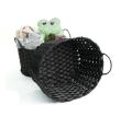 woven oval storage bin dark brown tp121 1dkb handles bowls