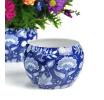 5x4 solid iron metal pot blue paisley by75 1b wholesale containers