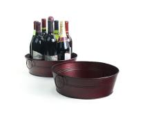 12  galvanized round tub burgundy by22 1bdy wholesale metal containers tubs